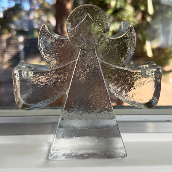 Wiesenthal-Hutte K Breit Angel Candle Holder Clear Glass MCM Brutalist W Germany - Picture 1 of 14